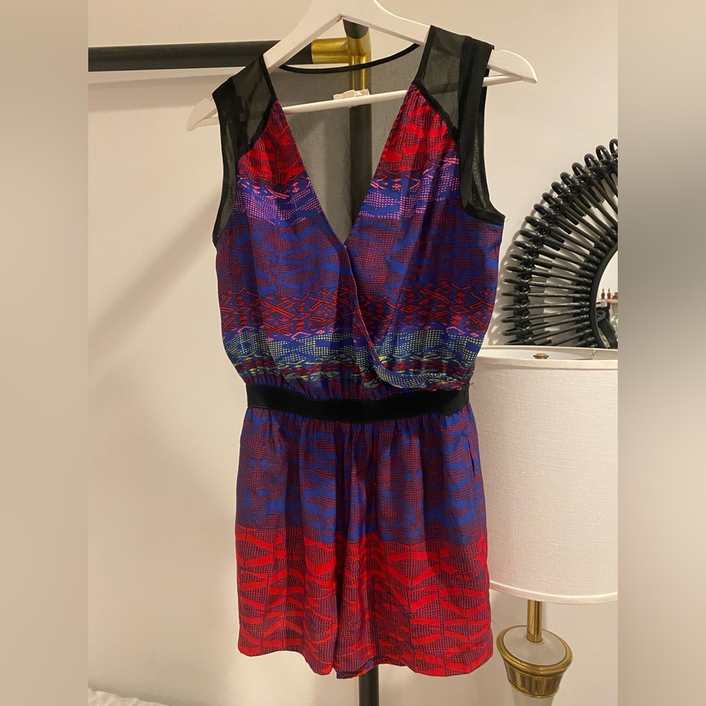 Silence + Noise jumper romper shorts small Vibrant jewel tones colors